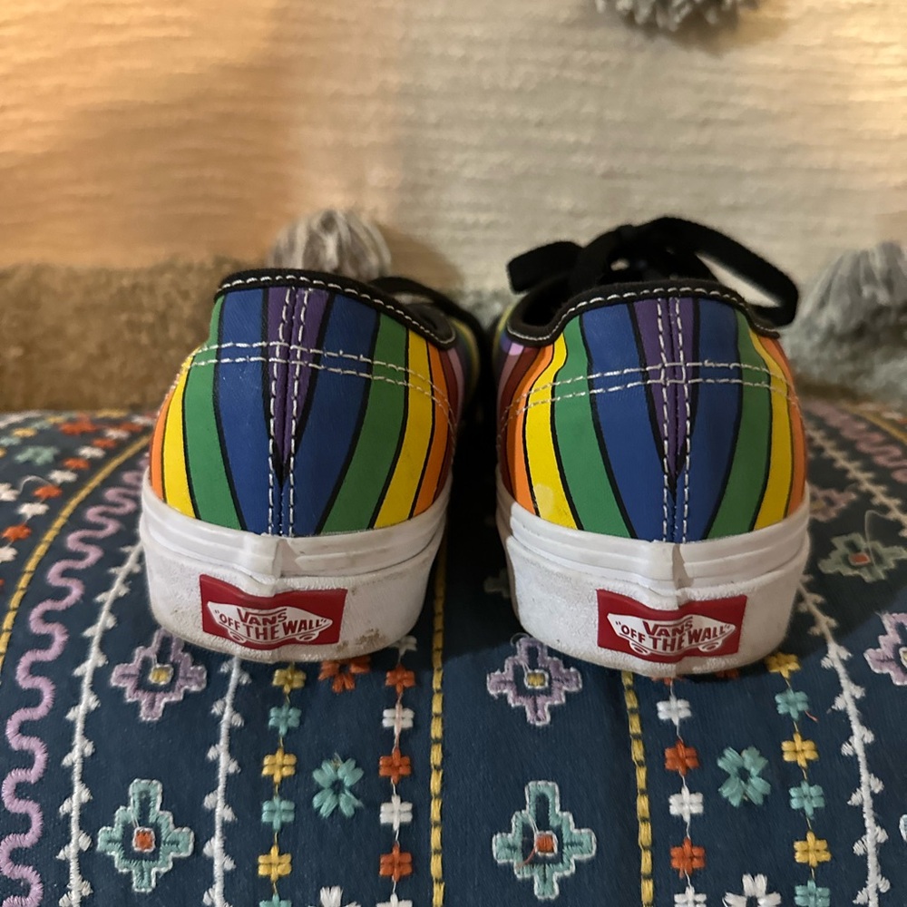 Vans Authentic Rainbow Refract Black Sneakers - M… - image 8